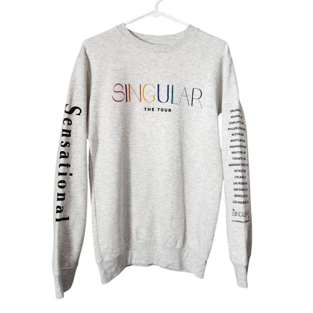 SABRINA CARPENTER Singular Tour Sweatshirt Official Merch‎ Crewneck grey S